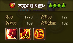 調合情報　火　不完の尨犬使い